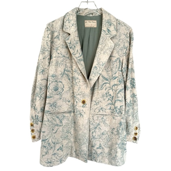 We the Free x Free People Oversized Beckett Blazer in Sage Size XS - Picture 1 of 5